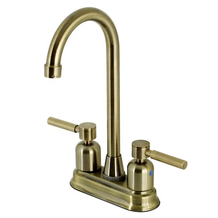 Kingston Brass KB8493DL Bar Faucet, Antique Brass KB8493DL